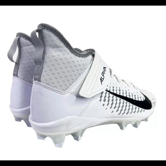 Nike Football Cleats Alpha Menace Pro 2 Mid White BV3951-100 Mens Size 12 WIDE - Picture 4 of 6